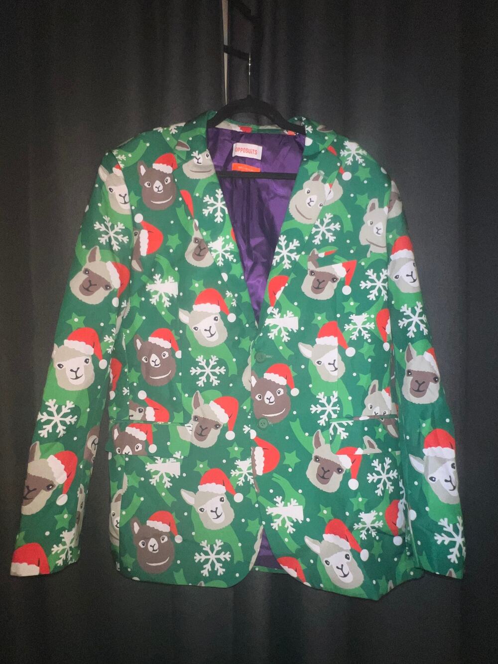 Ugly Christmas Sweater Xmas Size Large Blazer Jacket